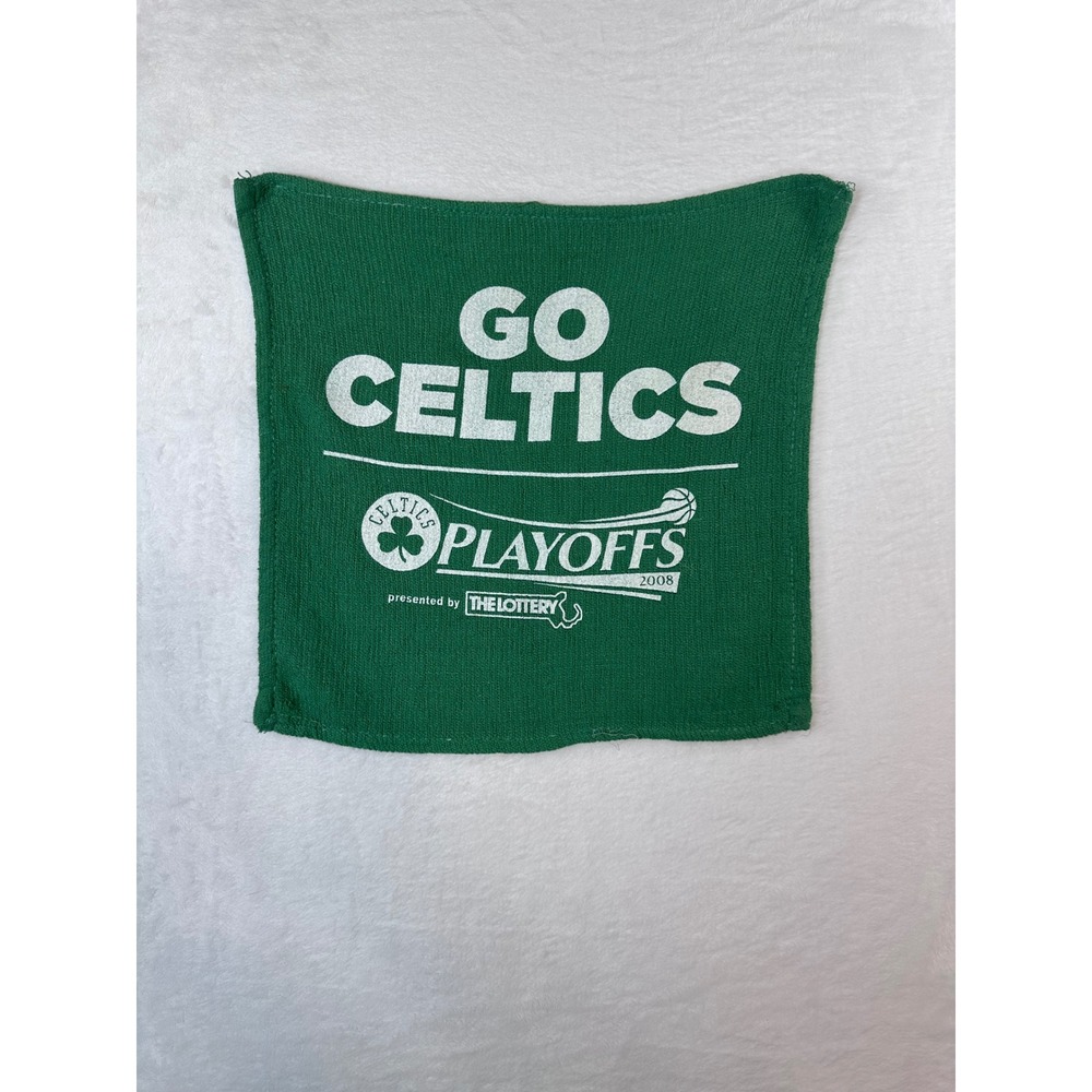 Boston Celtics 2008 NBA Playoffs Rally Towel Green Vintage Basketball Souvenir